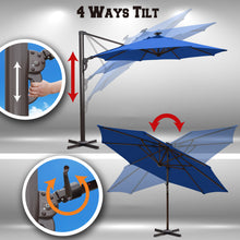 Load image into Gallery viewer, STRONG CAMEL 11.5ft Cantilever Big Roma Hanging Offset Solar Umbrella  with UV+ Waterproof(ONLY LOCAL PICK UP)