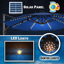 Load image into Gallery viewer, STRONG CAMEL 11.5ft Cantilever Big Roma Hanging Offset Solar Umbrella  with UV+ Waterproof(ONLY LOCAL PICK UP)