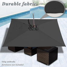 Load image into Gallery viewer, STRONG CAMEL 6.5'x10' 80 LED Patio Battery Hanging Sunshade Umbrella  Canopy Outdoor