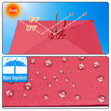 Load image into Gallery viewer, STRONG CAMEL 6.5'x10' 80 LED Patio Battery Hanging Sunshade Umbrella  Canopy Outdoor