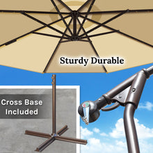 Load image into Gallery viewer, STRONG CAMEL 10' Battery Cantilever LED Light Offset Patio Hanging Umbrella