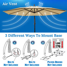 Load image into Gallery viewer, STRONG CAMEL 10' Battery Cantilever LED Light Offset Patio Hanging Umbrella