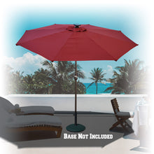 Load image into Gallery viewer, STRONG CAMEL Brand New 9' 80LED Light Sunshade Solar Patio Umbrella with Tilt Crank Outdoor
