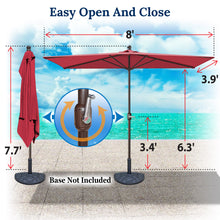 Load image into Gallery viewer, STRONG CAMEL 7.5 FTx3.9 FT LED lights Patio Battery Power Half Umbrella for Garden Outdoor