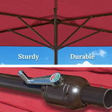 Load image into Gallery viewer, STRONG CAMEL 9 FT LED lights Patio Battery Power Half Umbrella for Outdoor Garden