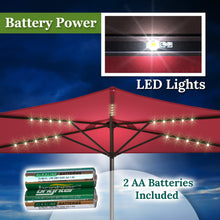 Load image into Gallery viewer, STRONG CAMEL 9 FT LED lights Patio Battery Power Half Umbrella for Outdoor Garden