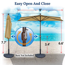 Load image into Gallery viewer, STRONG CAMEL 9 FT LED lights Patio Battery Power Half Umbrella for Outdoor Garden