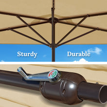 Load image into Gallery viewer, STRONG CAMEL 9 FT LED lights Patio Battery Power Half Umbrella for Outdoor Garden