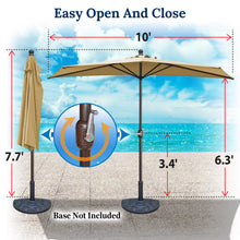 Load image into Gallery viewer, STRONG CAMEL 10 FT Patio Battery Power All Balcony Half Umbrella for Garden Outdoor
