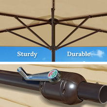 Load image into Gallery viewer, STRONG CAMEL 10 FT Patio Battery Power All Balcony Half Umbrella for Garden Outdoor