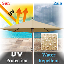 Load image into Gallery viewer, STRONG CAMEL 10 FT Patio Battery Power All Balcony Half Umbrella for Garden Outdoor