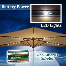 Load image into Gallery viewer, STRONG CAMEL 10 FT Patio Battery Power All Balcony Half Umbrella for Garden Outdoor