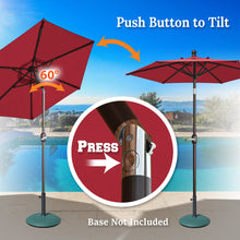 Load image into Gallery viewer, STRONG CAMEL 6/7/8/9' LED Lighted Battery Patio Umbrella Tilt Sunshade for Outdoor