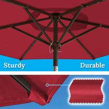 Load image into Gallery viewer, STRONG CAMEL 6/7/8/9' LED Lighted Battery Patio Umbrella Tilt Sunshade for Outdoor