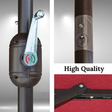 Load image into Gallery viewer, STRONG CAMEL 6/7/8/9' LED Lighted Battery Patio Umbrella Tilt Sunshade for Outdoor