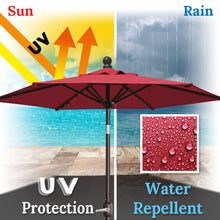 Load image into Gallery viewer, STRONG CAMEL 6/7/8/9' LED Lighted Battery Patio Umbrella Tilt Sunshade for Outdoor