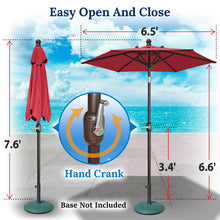 Load image into Gallery viewer, STRONG CAMEL 6/7/8/9&#39; LED Lighted Battery Patio Umbrella Tilt Sunshade for Outdoor
