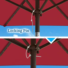 Load image into Gallery viewer, STRONG CAMEL 6/7/8/9' LED Lighted Battery Patio Umbrella Tilt Sunshade for Outdoor
