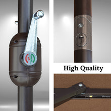 Load image into Gallery viewer, STRONG CAMEL 10x6.5ft Rectangle Tilt Sunshade Yard Patio Battery LED Lighted Umbrella