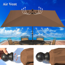 Load image into Gallery viewer, STRONG CAMEL 10x6.5ft Rectangle Tilt Sunshade Yard Patio Battery LED Lighted Umbrella