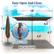 Load image into Gallery viewer, STRONG CAMEL 10x6.5ft Rectangle Tilt Sunshade Yard Patio Battery LED Lighted Umbrella