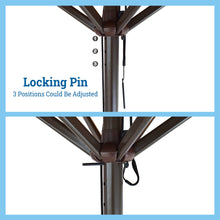 Load image into Gallery viewer, STRONG CAMEL Outdoor Rectangular Umbrella 10'x 6.5' Rope Pulley for Garden Table Parasol Yard Outdoor Backyard Pool Deck Cafe Market with Air Vent