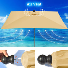 Load image into Gallery viewer, STRONG CAMEL Outdoor Rectangular Umbrella 10'x 6.5' Rope Pulley for Garden Table Parasol Yard Outdoor Backyard Pool Deck Cafe Market with Air Vent