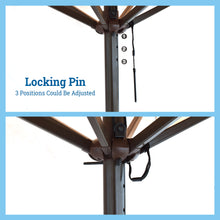 Load image into Gallery viewer, STRONG CAMEL Patio Umbrella 7.5 Ft 6 Ribs Rope Pulley for Garden Table Parasol Yard Outdoor Backyard Pool Deck Cafe Market with Air Vent