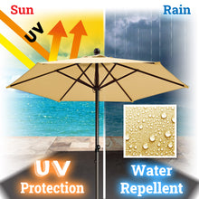 Load image into Gallery viewer, STRONG CAMEL Patio Umbrella 7.5 Ft 6 Ribs Rope Pulley for Garden Table Parasol Yard Outdoor Backyard Pool Deck Cafe Market with Air Vent