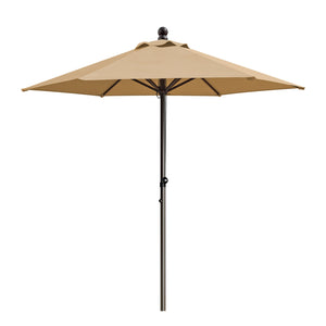STRONG CAMEL Patio Umbrella 7.5 Ft 6 Ribs Rope Pulley for Garden Table Parasol Yard Outdoor Backyard Pool Deck Cafe Market with Air Vent