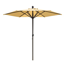 Load image into Gallery viewer, STRONG CAMEL Patio Umbrella 8 Ft 6 Ribs Rope Pulley for Garden Table Parasol Yard Outdoor Backyard Pool Deck Cafe Market with Air Vent