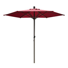Load image into Gallery viewer, STRONG CAMEL Patio Umbrella 8 Ft 6 Ribs Rope Pulley for Garden Table Parasol Yard Outdoor Backyard Pool Deck Cafe Market with Air Vent