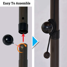 Load image into Gallery viewer, STRONG CAMEL Patio Umbrella 8 Ft 6 Ribs Rope Pulley for Garden Table Parasol Yard Outdoor Backyard Pool Deck Cafe Market with Air Vent