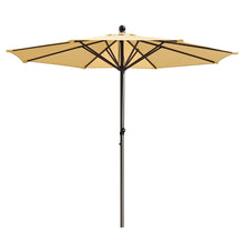 Load image into Gallery viewer, STRONG CAMEL Patio Umbrella 9 Ft 8 Ribs Rope Pulley for Garden Table Parasol Yard Outdoor Backyard Pool Deck Cafe Market with Air Vent
