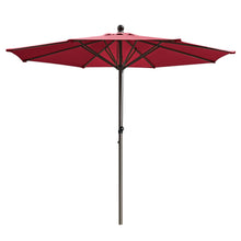 Load image into Gallery viewer, STRONG CAMEL Patio Umbrella 9 Ft 8 Ribs Rope Pulley for Garden Table Parasol Yard Outdoor Backyard Pool Deck Cafe Market with Air Vent