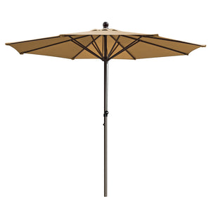 STRONG CAMEL Patio Umbrella 9 Ft 8 Ribs Rope Pulley for Garden Table Parasol Yard Outdoor Backyard Pool Deck Cafe Market with Air Vent