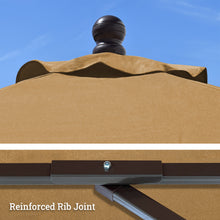 Load image into Gallery viewer, STRONG CAMEL Patio Umbrella 9 Ft 8 Ribs Rope Pulley for Garden Table Parasol Yard Outdoor Backyard Pool Deck Cafe Market with Air Vent