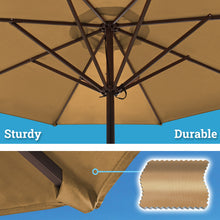 Load image into Gallery viewer, STRONG CAMEL Patio Umbrella 9 Ft 8 Ribs Rope Pulley for Garden Table Parasol Yard Outdoor Backyard Pool Deck Cafe Market with Air Vent