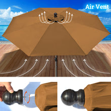 Load image into Gallery viewer, STRONG CAMEL Patio Umbrella 10 Ft 8 Ribs Rope Pulley for Garden Table Parasol Yard Outdoor Backyard Pool Deck Cafe Market with Air Vent