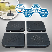 Load image into Gallery viewer, 4pc Heavy Duty Cantilever Offset Umbrella Stand Water Sand Holder Affusion Base