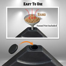 Load image into Gallery viewer, 4pc Heavy Duty Cantilever Offset Umbrella Stand Water Sand Holder Affusion Base