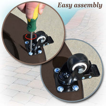 Load image into Gallery viewer, 55lbs Resin Weeled Movable Patio Umbrella Base Weighted Heavy Stand Deck