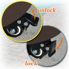 Load image into Gallery viewer, 55lbs Resin Weeled Movable Patio Umbrella Base Weighted Heavy Stand Deck