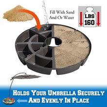 Load image into Gallery viewer, Outdoor Patio Umbrella Stand Deck Parasol SAND Weight Base