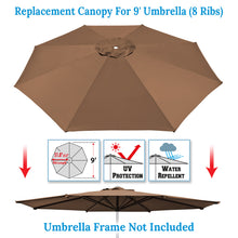 Load image into Gallery viewer, Umbrella Cover Canopy 9ft 8 Rib Patio Replacement Top Outdoor