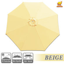 Load image into Gallery viewer, Umbrella Cover Canopy 9ft 8 Rib Patio Replacement Top Outdoor
