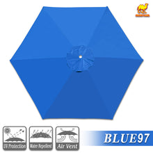 Load image into Gallery viewer, Patio Replacement Canopy 8.2ft 6 Rib Umbrella Cover