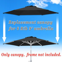 Load image into Gallery viewer, Umbrella Cover Canopy 9ft 6 Ribs Patio Replacement Top Outdoor