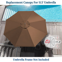 Load image into Gallery viewer, Umbrella Replacement Canopy Cover for 11.5ft 8 Rib Market Outdoor Patio Shades