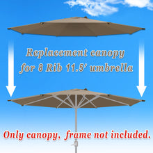 Load image into Gallery viewer, Umbrella Replacement Canopy Cover for 11.5ft 8 Rib Market Outdoor Patio Shades